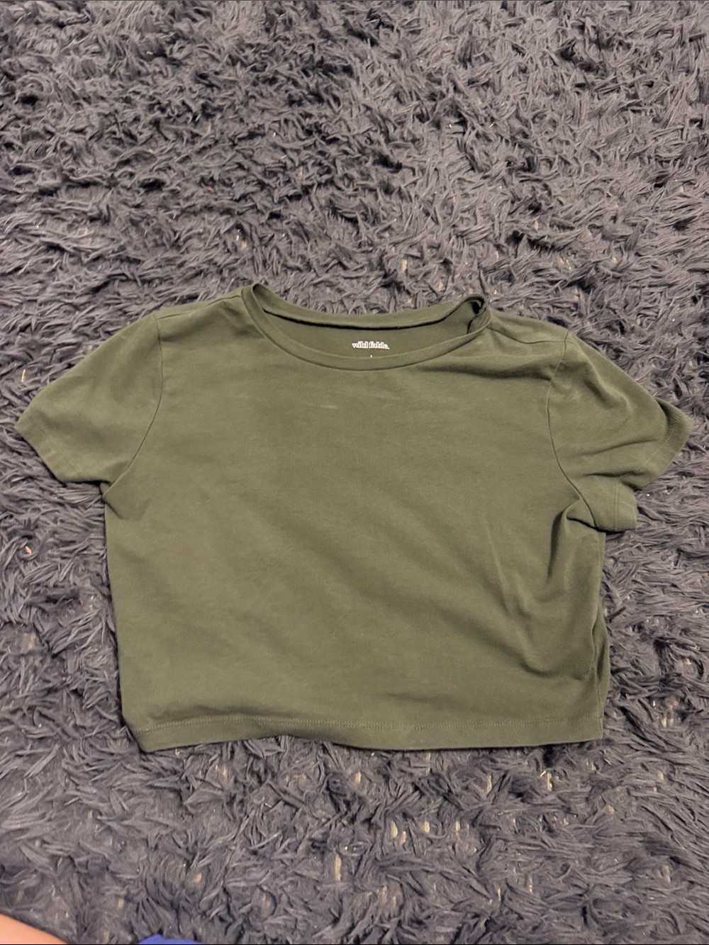 wild fable Olive Green Short-Sleeve Crop Tee